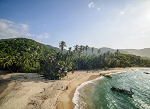 El Cabo San Juan del Guia beach, elevated view, Tayrona National Natural Park, Magdalena
