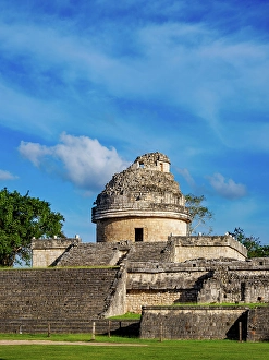Cylindrical Prints: El Caracol Observatory, Chichen Itza, Yucatan State, Mexico