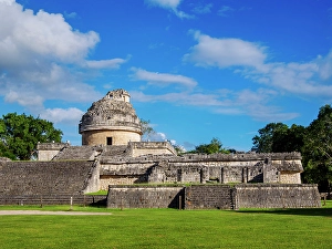 Cylindrical Prints: El Caracol Observatory, Chichen Itza, Yucatan State, Mexico