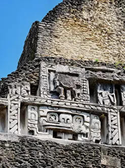Archaeological Site Prints: El Castillo, frieze detailed view, Xunantunich Archaeological Site, Cayo District, Belize