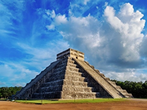 Great City Prints: El Castillo or Temple of Kukulcan, Chichen Itza, Yucatan State, Mexico