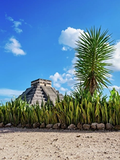 Great City Prints: El Castillo or Temple of Kukulcan, low angle view, Chichen Itza, Yucatan State, Mexico