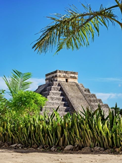 Great City Prints: El Castillo or Temple of Kukulcan, low angle view, Chichen Itza, Yucatan State, Mexico