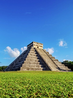 Great City Prints: El Castillo or Temple of Kukulcan, low angle view, Chichen Itza, Yucatan State, Mexico