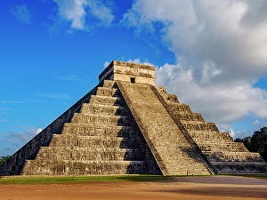 Great City Prints: El Castillo or Temple of Kukulcan at sunset, Chichen Itza, Yucatan State, Mexico