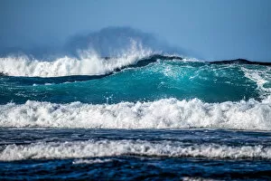 El Cotillo surfing wave, Fuerteventura, Canary Islands, Spain