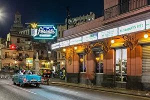 Images Dated 27th May 2020: El Floridita Bar at night, La Habana Vieja (Old Town), Havana, Cuba