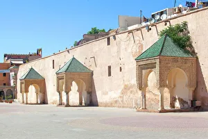 Marocco Prints: The El Hedim square of Meknes, Morocco