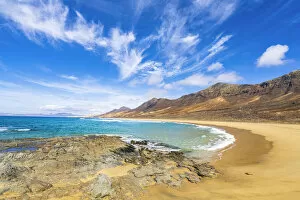Natural Park Collection: El Islote de las Siete Viudas islet along the desert Cofete beach, Jandia peninsula