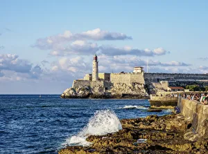 El Morro Castle and Lighthouse at sunset, Havana, La Habana Province, Cuba