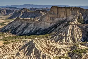 Semi Desert Prints: El Rallon rock formations, Bardenas Reales badlands, Navarre, Spain