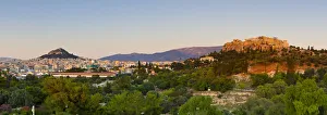 Elevated view towards The Acropolis & Lykavittos Hill, Thisso District, Athens Elevated view towards The Acropolis & Lykavittos Hill, Thisso District, Athens