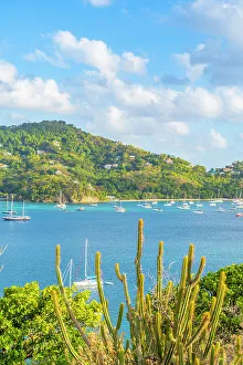 Images Dated 6th April 2023: Elevated view over Belmont Bay, Bequia Island, Grenadine Islands