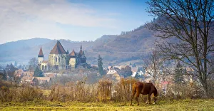 Images Dated 25th May 2012: Elevated view over Biertan, nr. Sighisoara, Transylvania, Romania