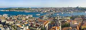 Bosphorus Gallery: Elevated view over the Bosphorus and Sultanahmet from the Galata Tower, Istanbul, Turkey