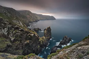 Cabo Prints: Elevated view of Cabo Ortegal and its cliffs, Carino, Coruna, Galicia, Spain
