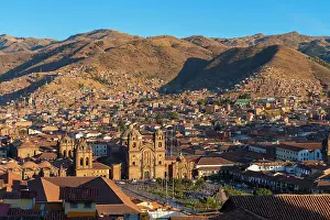 Cusco Province Prints: Elevated view of Cusco Cathedral