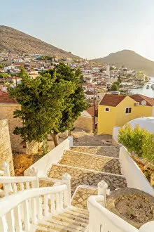 Dodecanese Islands Gallery: An elevated view of Halki, Chalki, Dodecanese Islands, Greece