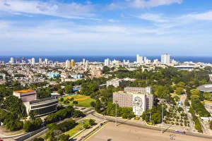 Habana Prints: Elevated view of Havana from Revolution Square, Havana, Cuba