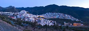 Images Dated 2nd August 2012: Elevated view over the historic hilltop town of Moulay Idriss, Morocco