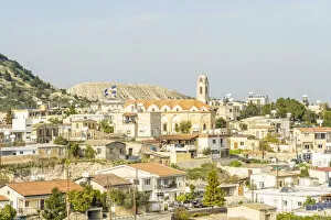 elevated view over Lympia, Nicosia District, Cyprus