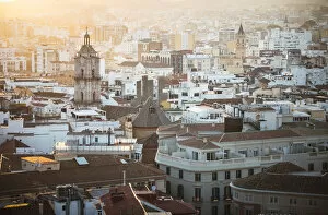 Images Dated 19th June 2020: Elevated view of Malaga old town, Andalusia, Spain