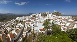 Elevated view over Olvera, Cadiz Province, Andalusia, Spain