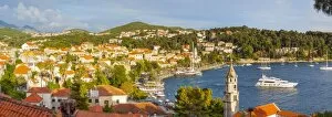 Images Dated 29th May 2014: Elevated view over picturesque harbor town of Cavtat, Cavtat, Dalmatia, Croatia