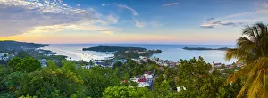Images Dated 25th September 2012: Elevated view over Port Antonio & Navy Island, Portland Parish, Jamaica, Caribbean