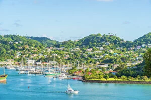 Images Dated 5th April 2023: Elevated view over Port Louis Marina, St Georges, Grenada, Caribbean