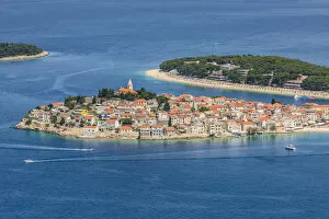 Images Dated 26th June 2019: An Elevated View of Primosten, Croatia, Dalmatian Coast, Europe