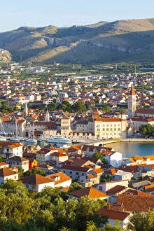 Elevated view over Stari Grad (old town), Trogir, Dalmatia, Croatia