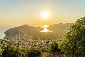 Elevated view over Symi, Dodecanese Islands, Greece