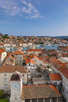 Elevated View Over Trogir, Trogir, Dalmatian Coast, Croatia, Europe