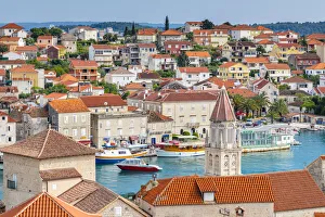 Elevated View Over Trogir, Trogir, Dalmatian Coast, Croatia, Europe