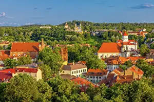 Exhibition Prints: Elevated View of Vilnius from Gediminas Hill, Vilnius, Lithuania