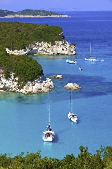 Images Dated 23rd September 2015: Elevated View of Voutoumi Bay, Antipaxos, The Ionian Islands, Greek Islands, Greece
