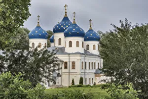 19th Century Prints: Elevation of the Holy Cross church, 1849, Yuriev monastery, Veliky Novgorod, Russia