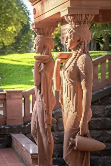 Fountain Prints: Elisabethenbrunnen (built 1918) in the spa gardens of Bad Homburg vor der Hohe