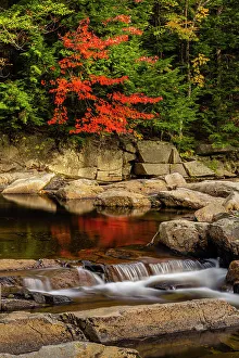 Placid Prints: The Ellis River in autumn, at Jackson Falls, Jackson, New Hampshire, USA