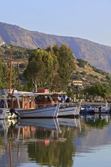Elounda Harbour, Elounda, Crete, Greek Islands, Greece, Europe