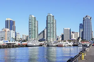 Embarcadero Prints: Embarcadero Marina view, San Diego, California, USA