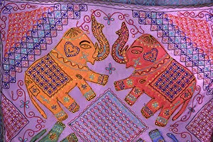 Elephant Gallery: Embroidered textiles for sale in Jaipur, Rajasthan, India