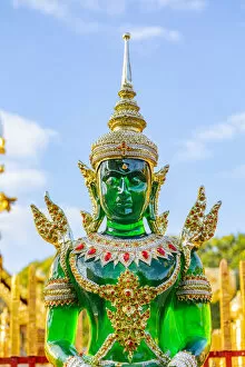 Images Dated 5th August 2020: Emerald Buddha statue in Wat Phra That Doi Suthep, Chiang Mai, Northern Thailand