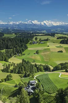 Images Dated 29th July 2014: Emmental Valley and Swiss alps in the background, Berner Oberland, Switzerland