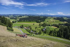Images Dated 29th July 2014: Emmental Valley and Swiss alps in the background, Berner Oberland, Switzerland