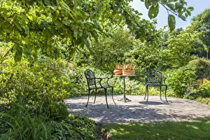 Country House Prints: Enchanted resting place in landscape garden, Hessen, Germany