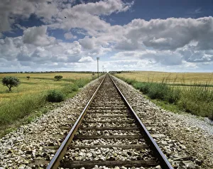 Plain Prints: An endless railway in Alentejo, Portugal