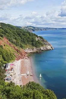 England, Devon, Torquay, Babbacombe, Babbacombe Beach, Oddicombe Beach