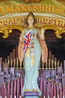 England, Dorset, Blanford, The Great Dorset Steam Fair, Barrel Organ Detail